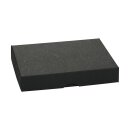 Faltschachtel 11,5 x 15,5 x 2,5 cm, Schwarz, Deckel, Recyclingkarton - 10er Set