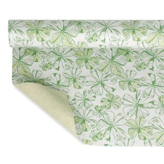 Flower paper Solanum, double faced paper , roll 0.70 x 50 m green