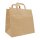 Shopping bag 32 x 27 x 21.5 cm, brown, kraft paper, smooth, flat handle