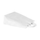 Paper bag 26 x 35 x 12 cm, white, kraft paper 80 g/m², smooth, flat handle