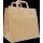 Paper bag 26 x 25 x 17 cm, brown, kraft paper 70 g/m², smooth, flat handle