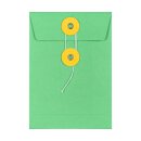 Envelope C6, 114 x 162 mm, green and yellow, string and...