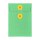 Umschlag C6, 114 x 162 mm, Grün und Gelb, Bindfadenverschluss, glatt, Kraftpapier