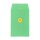 Envelope C6, 114 x 162 mm, green and yellow, string and button closure, smooth, kraft paper