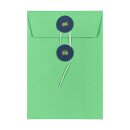 Envelope C6, 114 x 162 mm, green and navy blue, string...