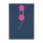 Envelope C6, 114 x 162 mm, navy blue and pink, string and button closure, smooth, kraft paper