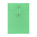 Envelope C6, 114 x 162 mm, green, string and button...