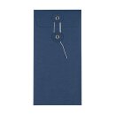 Envelope DL, 110 x 220 mm, navy blue, string and button closure, smooth, kraft paper