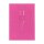Envelope C6, 114 x 162 mm, pink, string and button closure, smooth, kraft paper