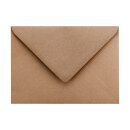 Umschlag B6, 125 x 175 mm, glatt, braun, Recyclingpapier Muskat 100 g/m², nassklebend