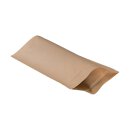 Doypack climate-neutral, 110 x 185 x 65 mm, stand-up pouch brown, kraft paper