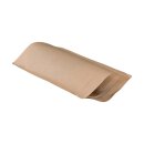 Doypack climate-neutral, 85 x 140 x 50 mm, stand-up pouch brown, kraft paper
