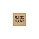Sticker "Handmade", 35 x 35 mm, Braun, Papier -...