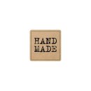 Sticker "Hand made", 35 x 35 mm, brown, kraft...