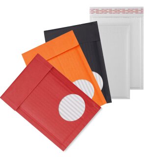 Versandtasche mit Wellpapp-Polster, Kraftpapier, haftklebend, versch. Farben und Größen