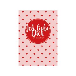 Gift cards "I love you", gift tag with decorative clip - 12 pcs/pack