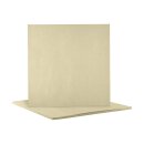 Graspapier 30,5 x 30,5 cm, 90 g/m² naturfarben, Druckerpapier, Briefpapier, Bastelpapier für Umschläge - 50 Blatt/Pack