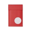Versandtasche 165 x 100 mm, Rot mit Wellpapp-Polster, Kraftpapier, haftklebend