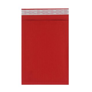 Versandtasche 215 x 150 mm, Rot, mit Wellpapp-Polster, Haftklebeverschluss