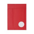 Shipping envelope 215 x 150 mm, red, with corrugated cardboard cushioning, adhesive seal