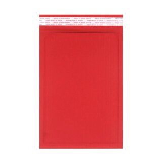 Shipping envelope 265 x 180 mm (C5), red, corrugated cardboard cushioning, peel and seal