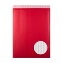 Versandtasche 340 x 240 mm, Rot, mit umweltfreundlichem Wellpapp-Polster, Kraftpapier, haftklebend