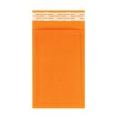 Versandtasche 165 x 100 mm, Orange, mit Wellpapp-Polster, Kraftpapier, haftklebend