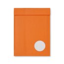 Versandtasche 180 x 165 mm, Orange, Wellpapp-Polster, Kraftpapier, haftklebend