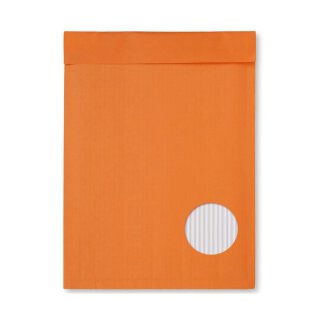 Shipping bag 265 x 180 mm (C5), orange with eco-friendly corrugated cardboard cushioning, kraft paper, peel and seal 