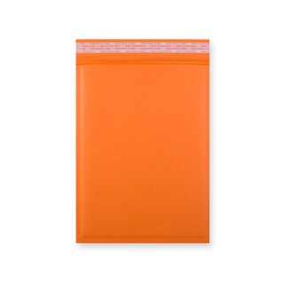 Versandtasche 470 x 350 mm, Orange, mit Wellpapp-Polster, Kraftpapier, haftklebend