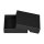 Folding box 10.4 x 10.4 x 2.5 cm, black, with lid, recycled cardboard - 10 boxes/set