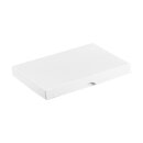 Faltschachtel 13,6 x 19,6 x 2 cm, Weiß, mit Deckel, Recyclingkarton - 10 Schachteln/Set