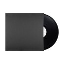 LP cover, die-cut, unglued, unprinted, black cardboard