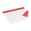 Gift wrapping paper, red, plain, recycled paper, smooth - 1 roll 0,70 x 10 m