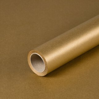 Geschenkpapier Gold, einfarbig, Geburtstagspapier, Kraftpapier, 0,70 x 10 m