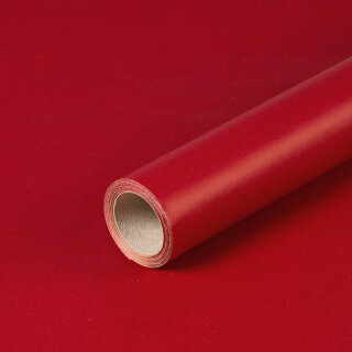 Geschenkpapier Rot, einfarbig, Geburtstagspapier, Kraftpapier, 0,70 x 10 m