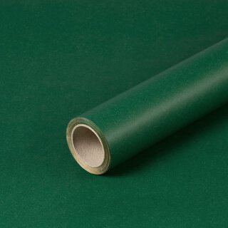 Gift wrapping paper Dark green, plain, kraft paper, smooth, roll 0.70 x 10 m