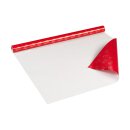 Christmas paper golden angels, red gift wrapping paper, smooth, roll 0,7 x 10 m