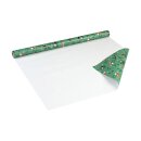 Christmas paper forest animals, green gift wrapping paper, smooth, roll 0.7 x 10 m