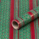 Weihnachtspapier Traditionell, Grün und Rot,...
