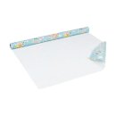 Gift wrapping paper light blue w. train, birthday paper,...