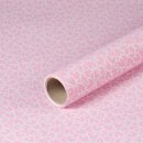 Gift wrapping paper pink w. white hearts, birthday paper,...