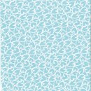Gift wrapping paper light blue w. white hearts, birthday paper, smooth - 1 roll 0,7 x 10 m