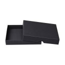 Folding box 20.5 x 20.5 x 2.5 cm, black, with lid,...