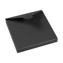 Faltschachtel "Mailer", 125 x 125 x 15 mm, Schwarz, Recyclingkarton - 10er Pack