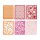 Cardboard with punched lace pattern, A6, 24 sheets, red, orange, pink, rose