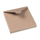 Faltschachtel "Mailer 125", 125 x 125 x 15 mm, Braun, Kraftkarton - 10er Set