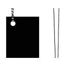Hang tag Schwarze Flagge, Geschenkanhänger inkl. Bäckergarn - 6 Stück/Set