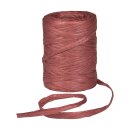 Raffia decorative ribbon, red brown 8 mm x 100 m, gift ribbon, paper ribbon