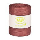Raffia decorative ribbon, red brown 8 mm x 100 m, gift ribbon, paper ribbon